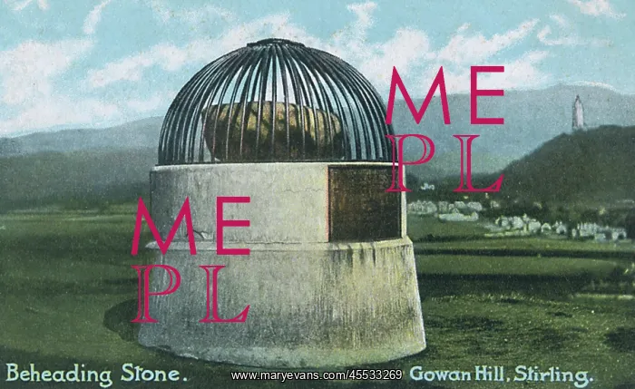 : The Beheading Stone at Gowan Hill, Stirling, Scotland : The Beheading Stone at Gowan Hill, Stirling, Scotland
