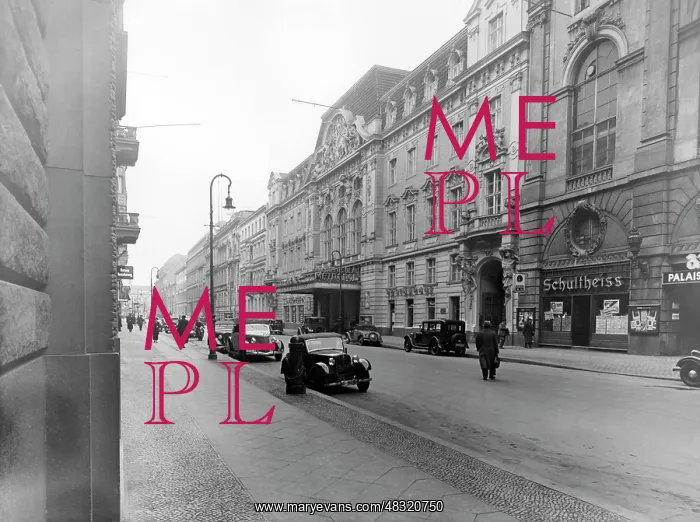 : The Behrenstrasse with the Metropoltheater in Berlin : The Behrenstrasse with the Metropoltheater in Berlin