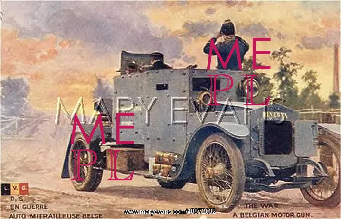 : A Belgian auto-mitrailleuse or motor gun : A Belgian auto-mitrailleuse or motor gun