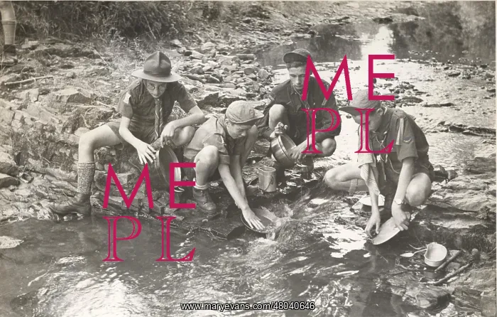 : Belgian boy scouts camping in the Ardennes : Belgian boy scouts camping in the Ardennes