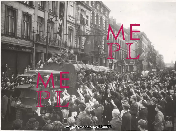 : Belgian Brigade enter Brussels, WW2 : Belgian Brigade enter Brussels, WW2