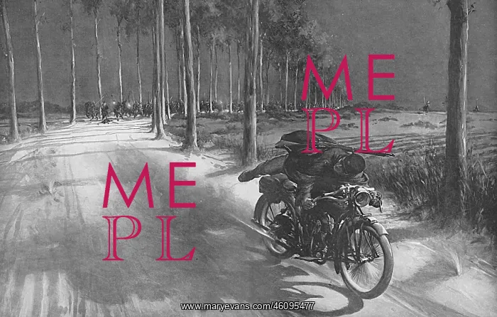  : Belgian motorcycle despatch rider, 1914