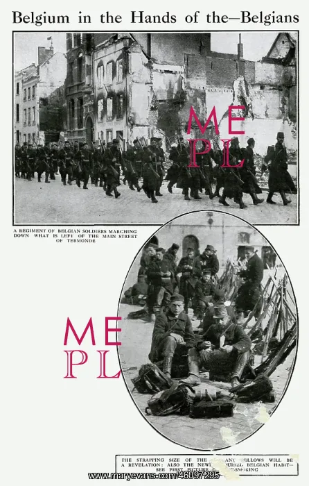 : Belgian troops in Termonde, WW1 : Belgian troops in Termonde, WW1