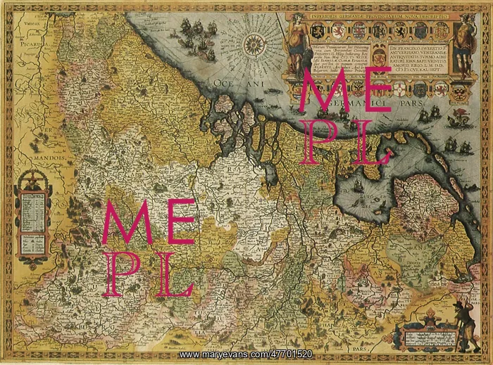  : Belgium and Holland Map 1606