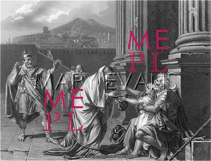 : Belisarius forced to beg in the street : Belisarius forced to beg in the street