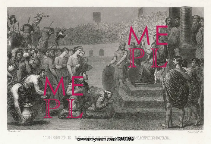 : Belisarius in triumph, in Constantinople : Belisarius in triumph, in Constantinople