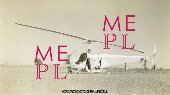 : Bell Model 47B-3, NC142B, crop duster : Bell Model 47B-3, NC142B, crop duster