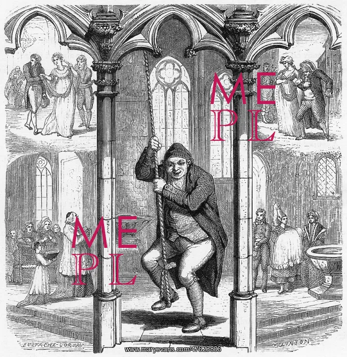 : A bell ringer in a church, 1866 : A bell ringer in a church, 1866