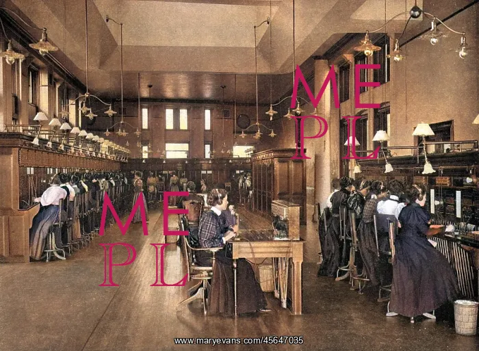 : Bell Telephone Exchange 1890s : Bell Telephone Exchange 1890s