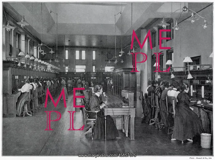 : Bell Telephone Exchange 1890s : Bell Telephone Exchange 1890s