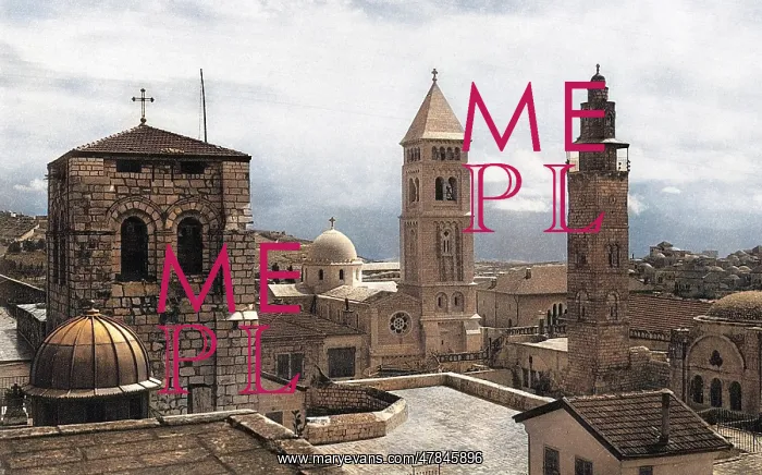 : Bell Tower, Church and Mosque, Jerusalem : Bell Tower, Church and Mosque, Jerusalem