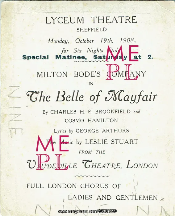 : The Belle of Mayfair, by Brookfield and Hamilton : The Belle of Mayfair, by Brookfield and Hamilton
