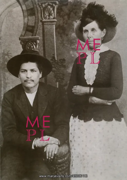 : Belle Starr (1848-1889) with her manacled ? : Belle Starr (1848-1889) with her manacled ?