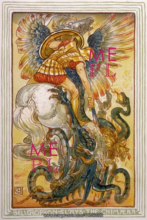 : Bellerophon slays the Chimera : Bellerophon slays the Chimera