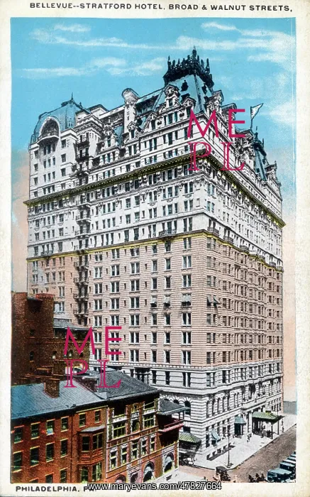 : Bellevue-Stratford Hotel, Broad & Walnut, Philadephia, USA : Bellevue-Stratford Hotel, Broad & Walnut, Philadephia, USA