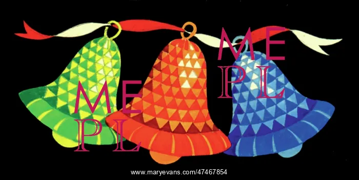 : Three Bells ? Christmas gift tag : Three Bells ? Christmas gift tag