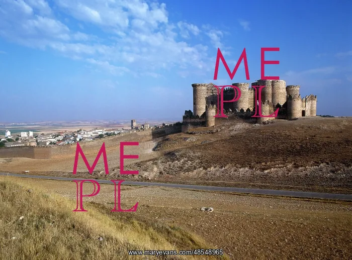 : BELMONTE. General view of the castle. Castile-La Mancha. Spa : BELMONTE. General view of the castle. Castile-La Mancha. Spa