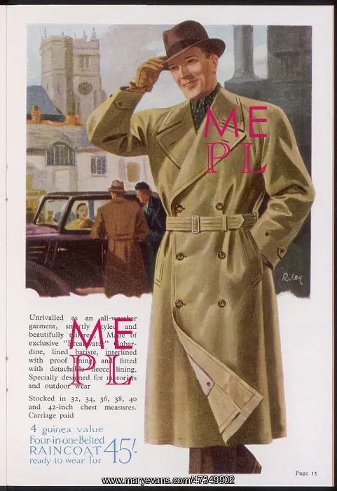 : BELTED COAT / BURTON 1938 : BELTED COAT / BURTON 1938