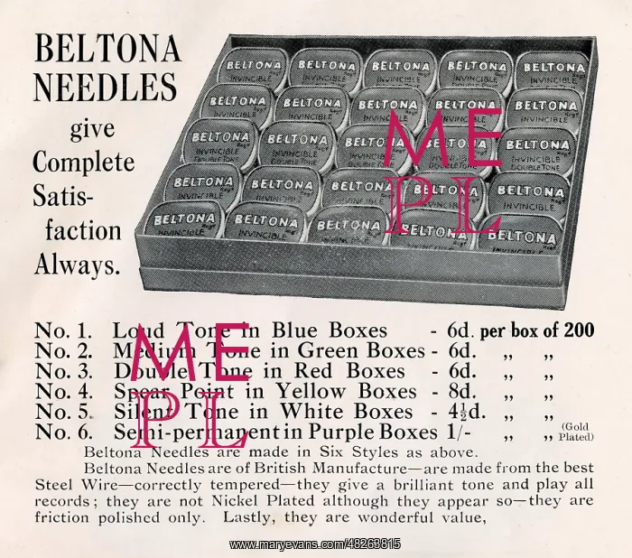 : Beltona Gramophone Needles : Beltona Gramophone Needles