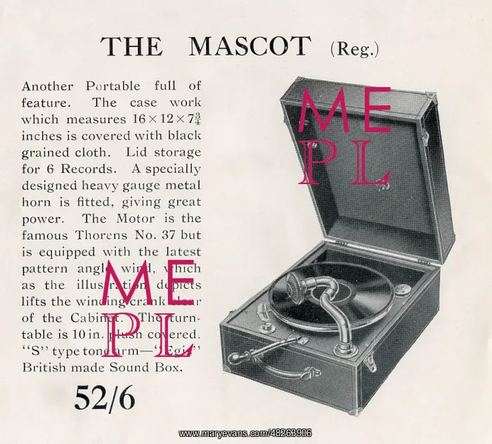 : Beltona Mascot Portable Gramophone : Beltona Mascot Portable Gramophone