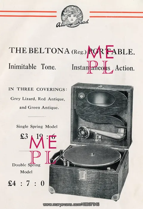 : Beltona Portable Gramophone : Beltona Portable Gramophone