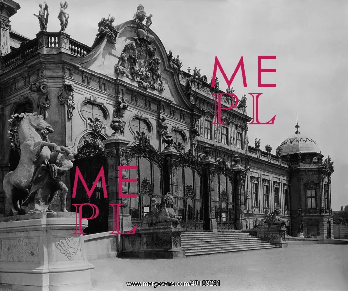 : Belvedere Palace in Vienna, 1936 : Belvedere Palace in Vienna, 1936