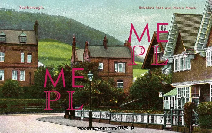 : Belvedere Road & Oliver's Mount, Scarborough, Yorkshire : Belvedere Road & Oliver's Mount, Scarborough, Yorkshire