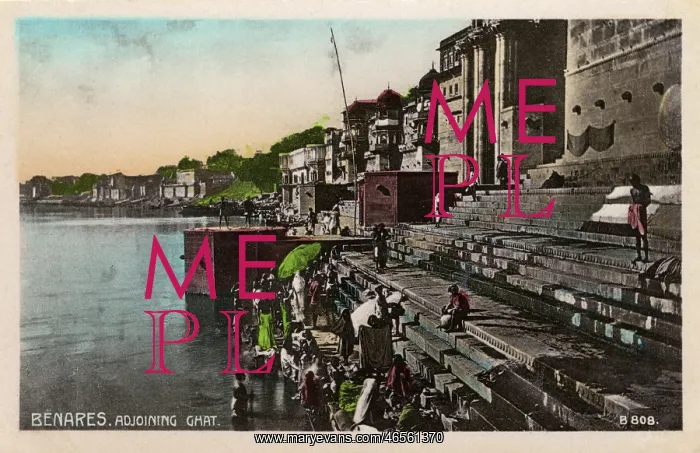 : Benares, India - Riverside Ghat : Benares, India - Riverside Ghat