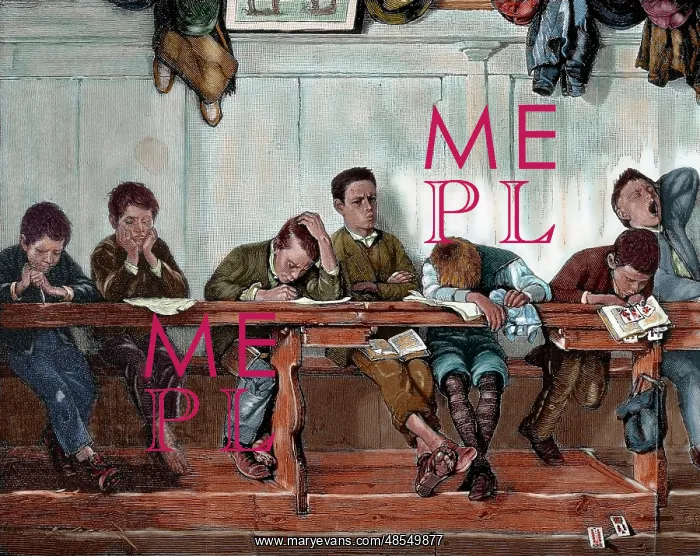: Bench of punished in a school. Engraving, 1884 : Bench of punished in a school. Engraving, 1884
