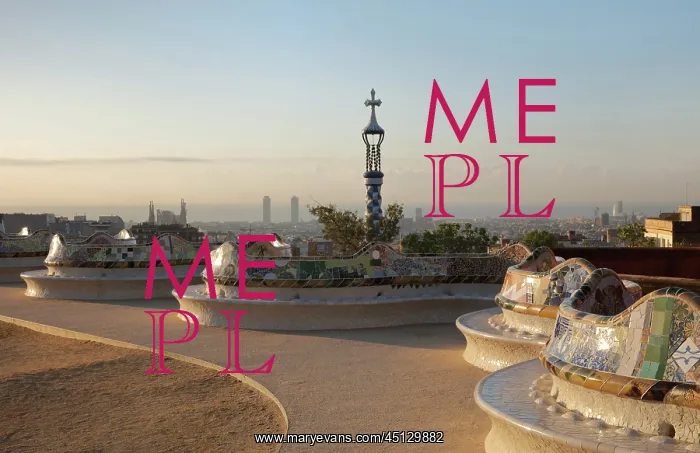 : Bench, Terrace, Park Guell, Barcelona, Catalonia, Spain : Bench, Terrace, Park Guell, Barcelona, Catalonia, Spain