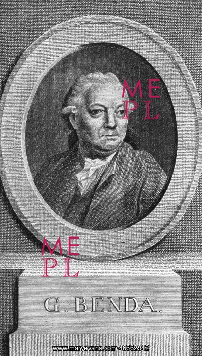 : Benda, Georg, 30.6.1722 - 6.11.1795, German musician : Benda, Georg, 30.6.1722 - 6.11.1795, German musician