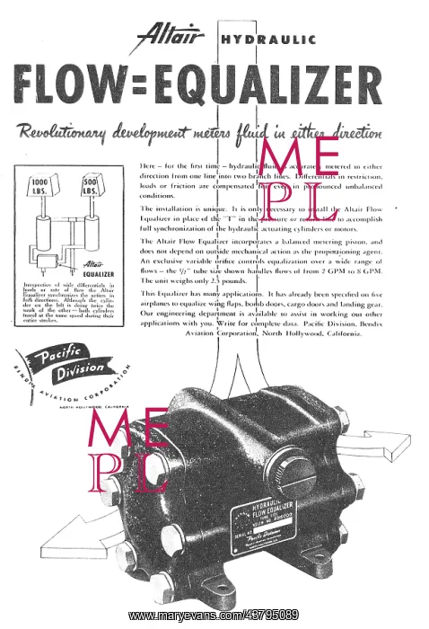  : Bendix Corporation Pacific Division Altair