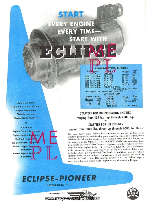 : Bendix Eclips-Pioneer Engine Starters : Bendix Eclips-Pioneer Engine Starters
