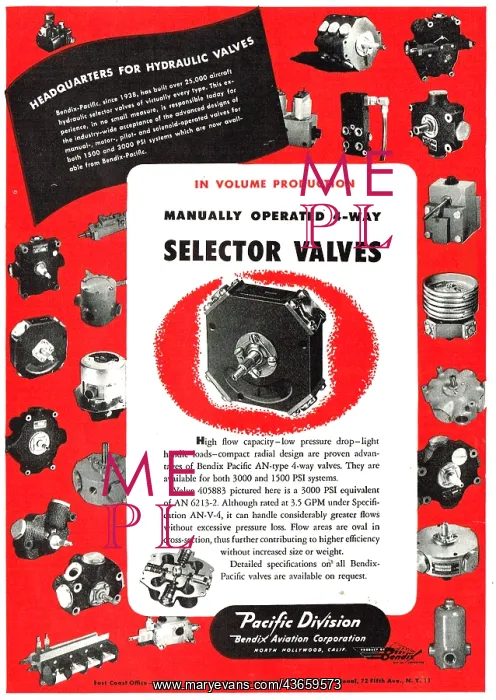 : Bendix Pacific Selector Valves : Bendix Pacific Selector Valves