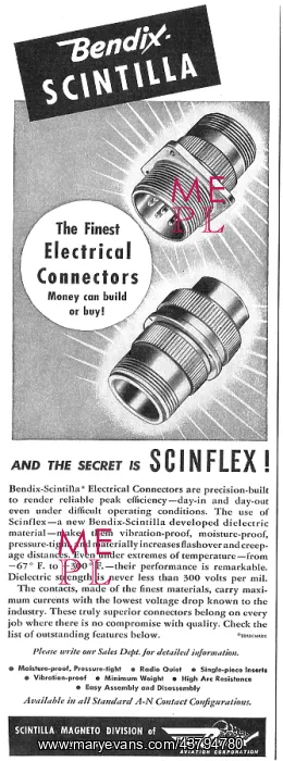 : Bendix Scintilla Electrical Connectors : Bendix Scintilla Electrical Connectors
