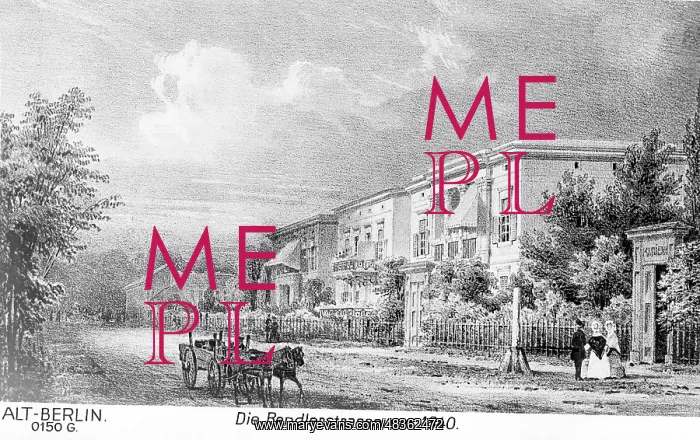 : Bendlerstrasse in Berlin, around 1840 : Bendlerstrasse in Berlin, around 1840