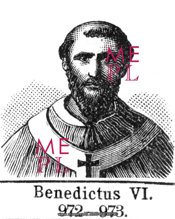 : Benedict VI. circa 930 - July 974, Pope 19.1.973 : Benedict VI. circa 930 - July 974, Pope 19.1.973