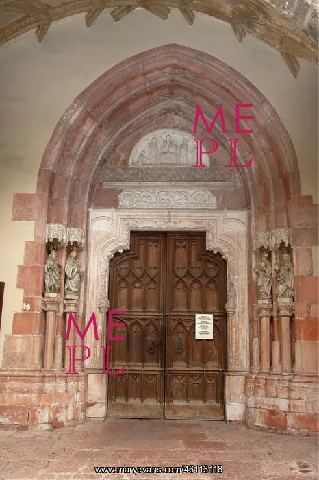 : Benedictine monastery Nonnberg. Portal of the : Benedictine monastery Nonnberg. Portal of the