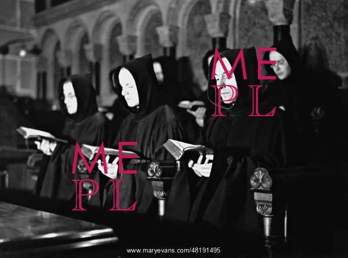 : Benedictine monks at mass, 1931 : Benedictine monks at mass, 1931