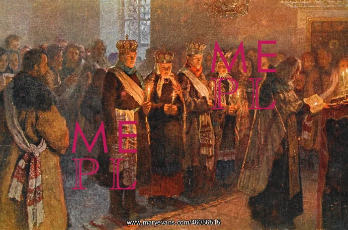 : Benediction at a Russian wedding : Benediction at a Russian wedding