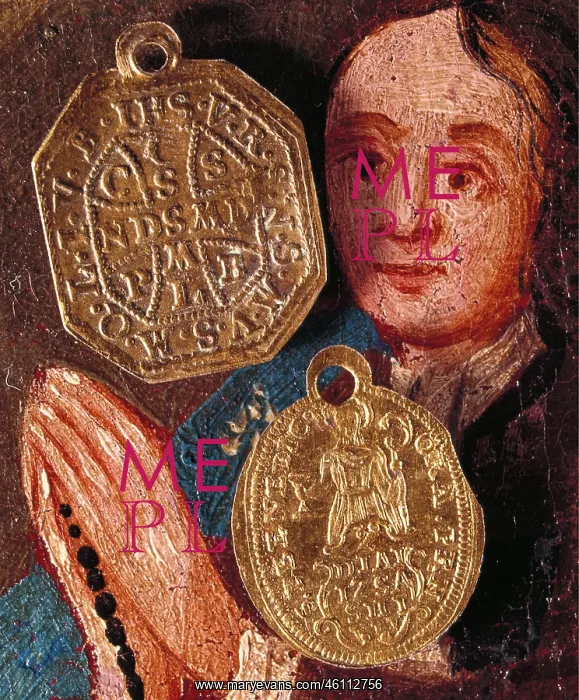 : Benedictus penny. Diameter about 2 cm. Brass : Benedictus penny. Diameter about 2 cm. Brass