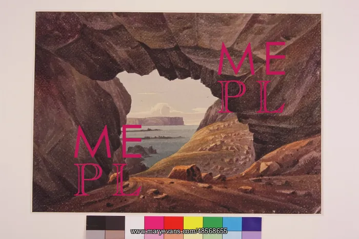 : Bengore Head from the Interior of Port Bradden Cave : Bengore Head from the Interior of Port Bradden Cave