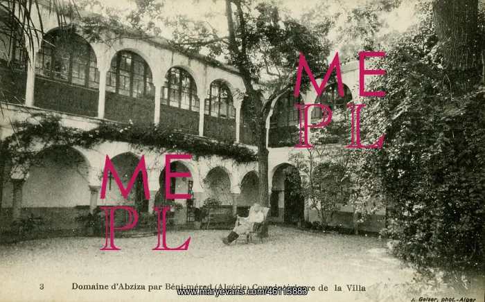 : Beni Mered, Algeria - courtyard of a villa : Beni Mered, Algeria - courtyard of a villa
