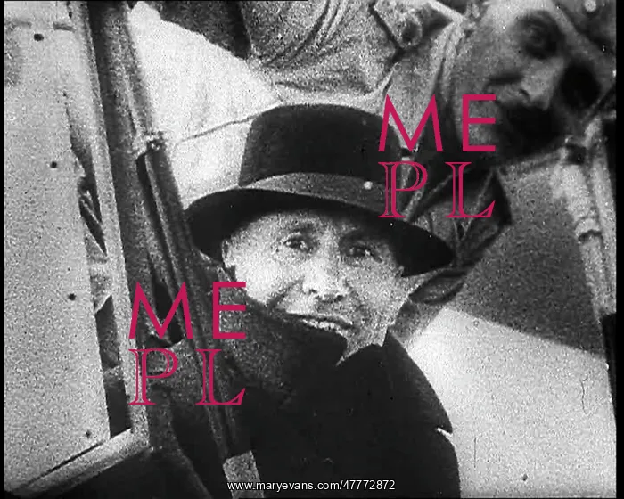 : Benito Mussolini and a German Soldier in a Plane : Benito Mussolini and a German Soldier in a Plane