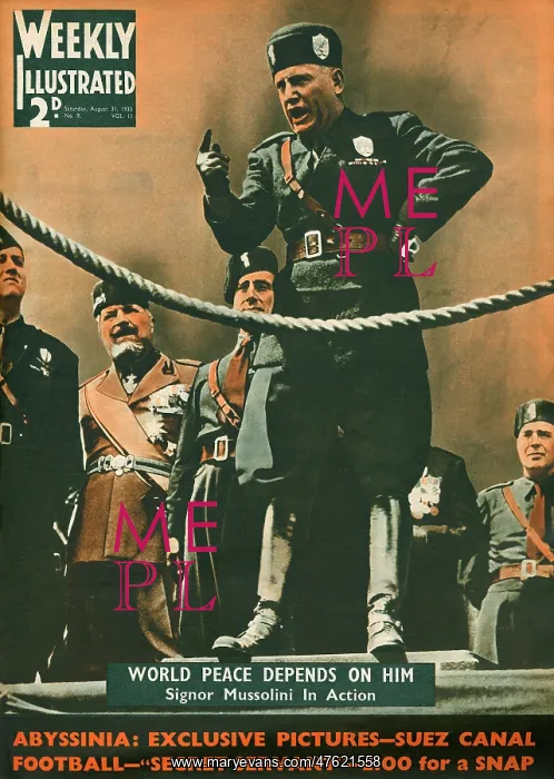 : Benito Mussolini, Italian leader : Benito Mussolini, Italian leader