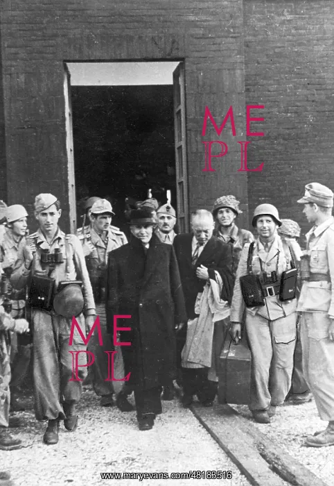 : Benito Mussolini after the liberation by German paratroopers : Benito Mussolini after the liberation by German paratroopers