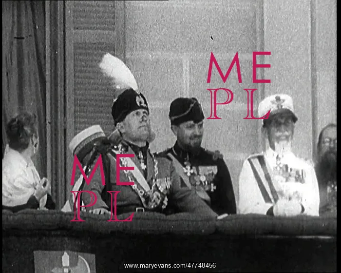 : Benito Mussolini Reviewing Troops From A Balcony : Benito Mussolini Reviewing Troops From A Balcony