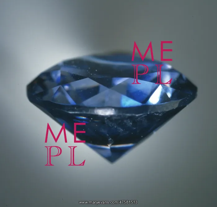 : Benitoite cut stone : Benitoite cut stone
