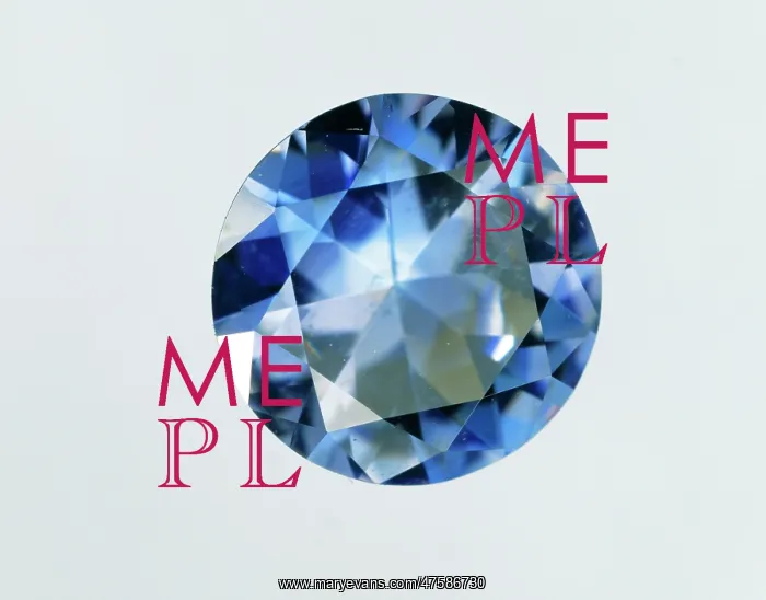  : Benitoite cut stone