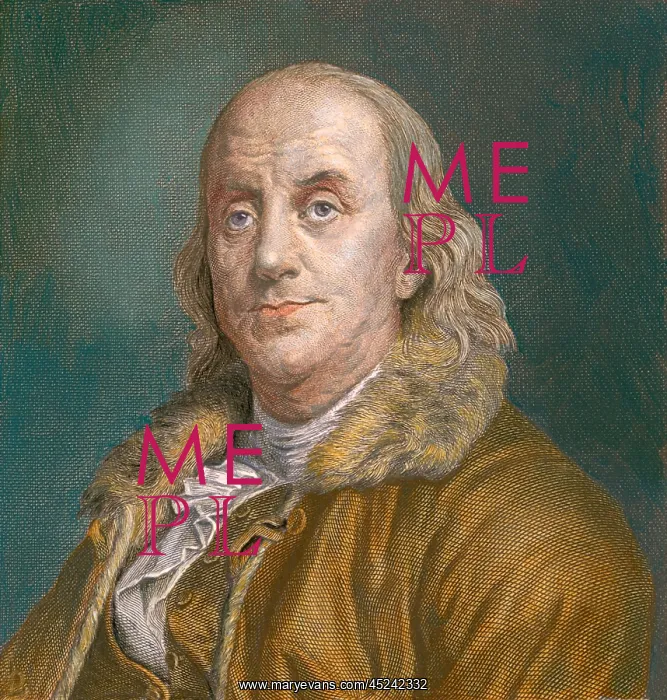 : Benjamin Franklin (1706-1790) in 1883 portrait. ? : Benjamin Franklin (1706-1790) in 1883 portrait. ?